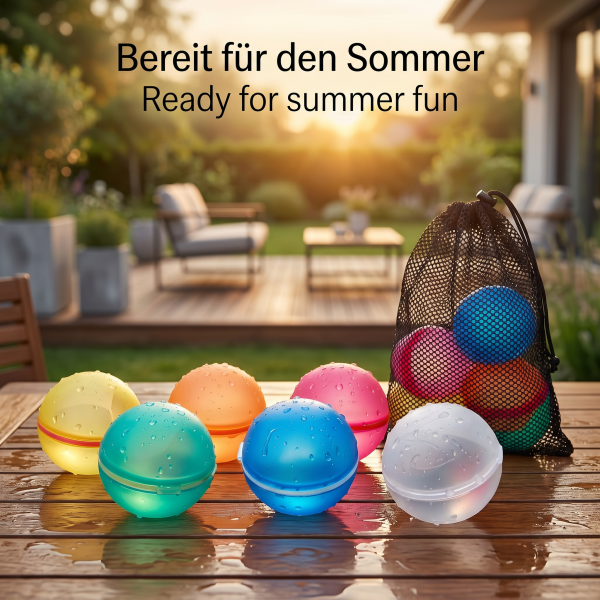 Wasserballons in 6 Farben